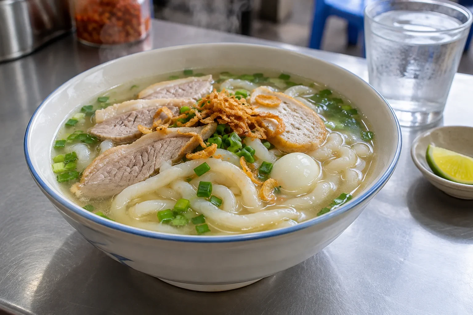 Minh họa một bát cháo canh